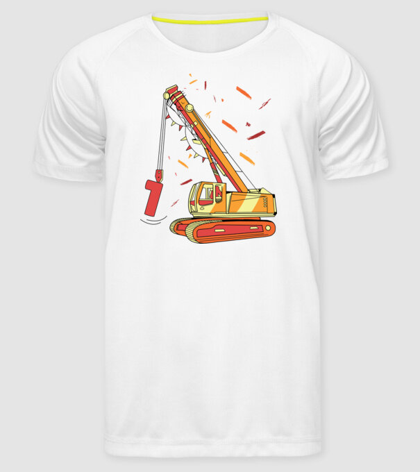 Prindere 1st Birthday model alb pe tricou