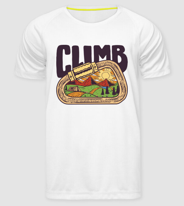 Carabină Alpinist model alb pe tricou