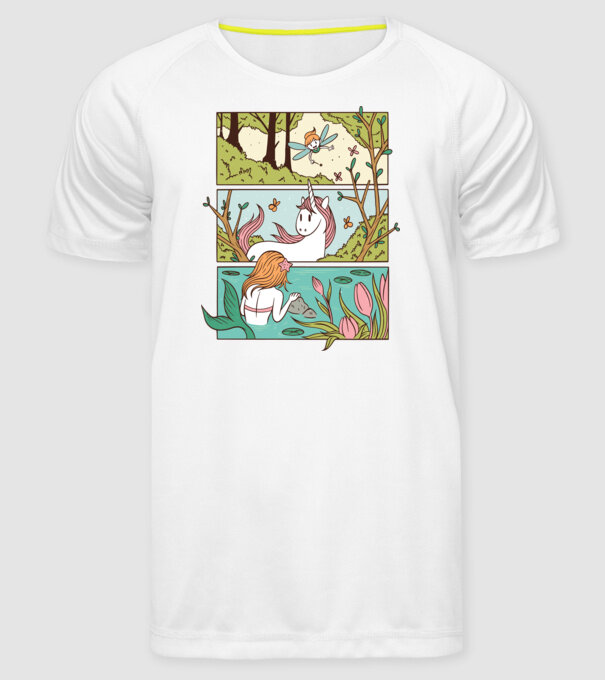 Lumea poveștilor model alb pe tricou