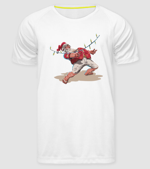 Limbo Moș Crăciun model alb pe tricou