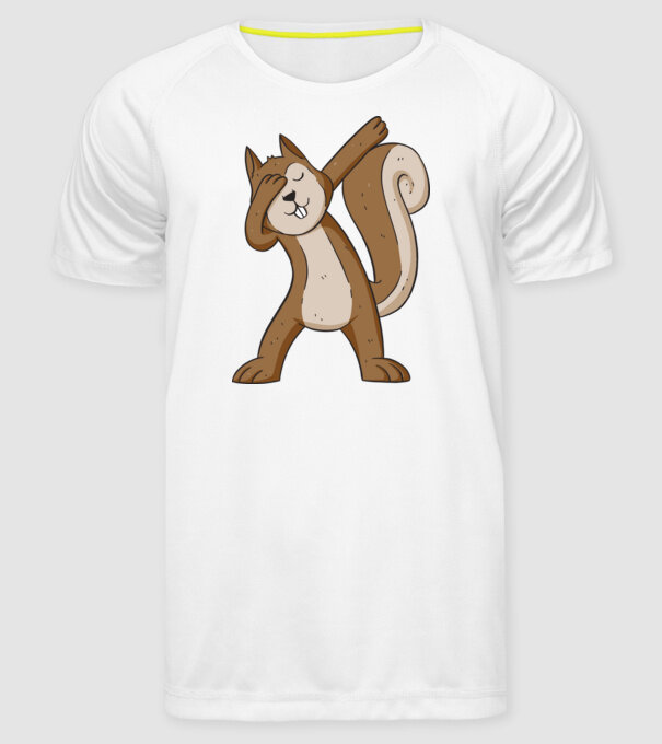 Veverița DAB model alb pe tricou
