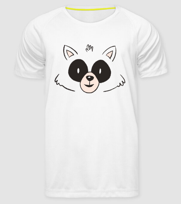 Cap Raton model alb pe tricou