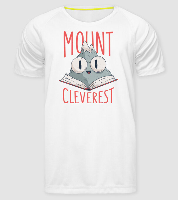 Tricou Mount Cleverest model alb pe tricou