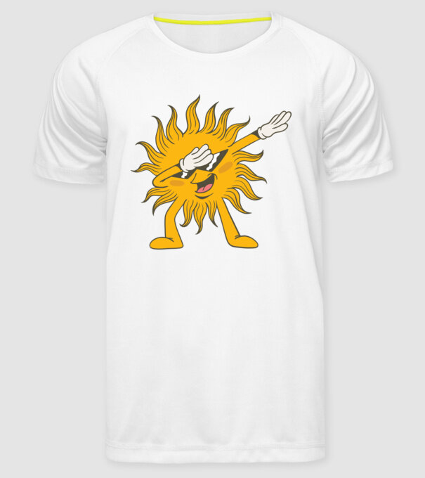 Soare DAB model alb pe tricou