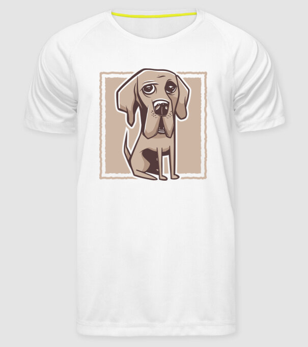 Câine Mastiff german model alb pe tricou