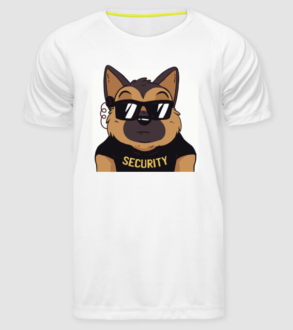 Ciobănesc german Security tricou amuzant cu Câine model alb pe tricou