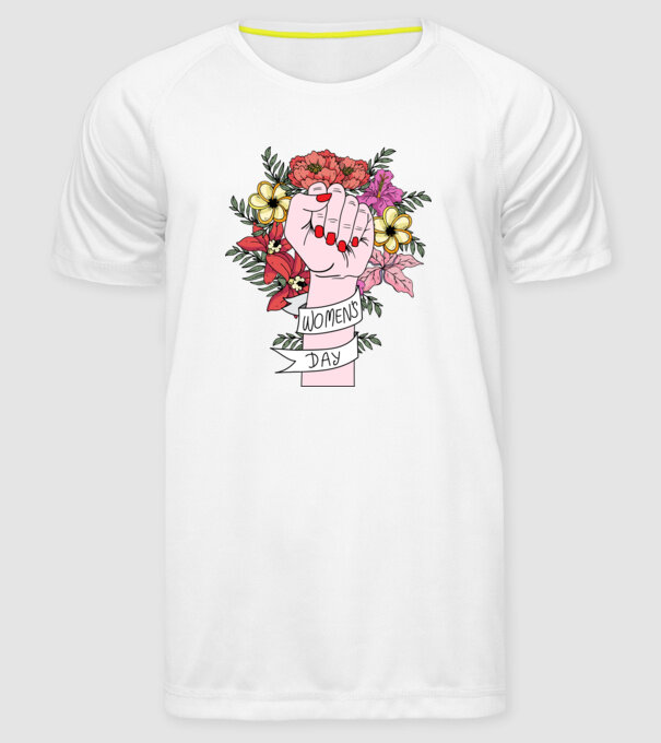 Ziua Internațională a Femeii 8 martie model alb pe tricou