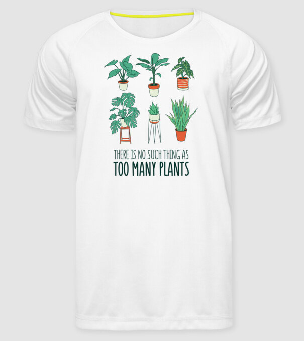 Este imposibil să existe prea multe plante model alb pe tricou