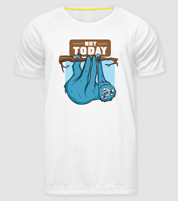 Not today Leneș model alb pe tricou