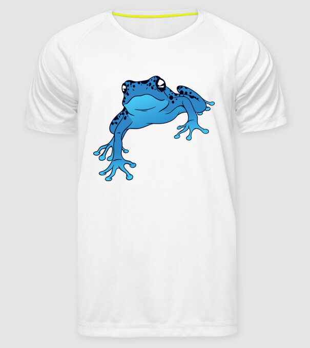 Broască otrăvitoare model alb pe tricou