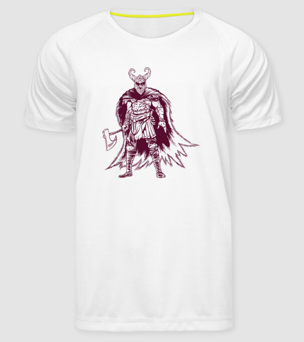 Războinic Odin Viking model alb pe tricou