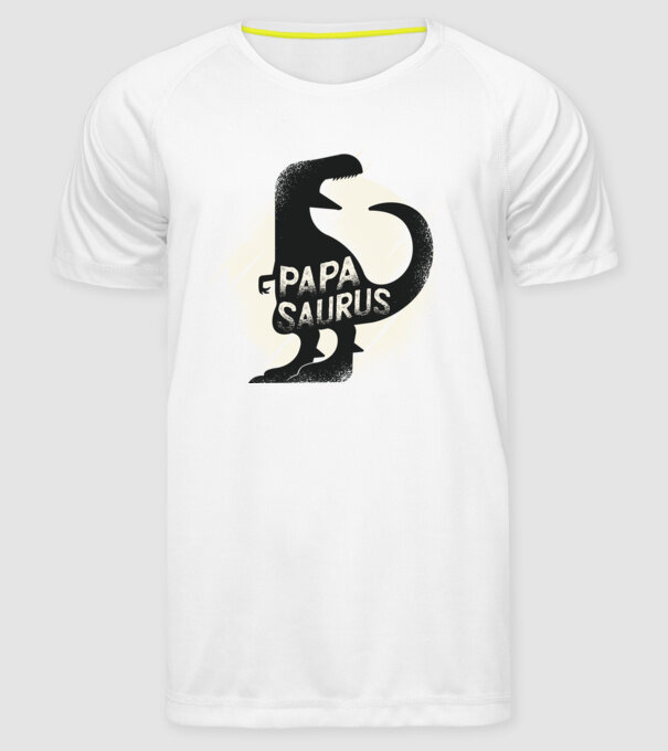 papasaurus model alb pe tricou