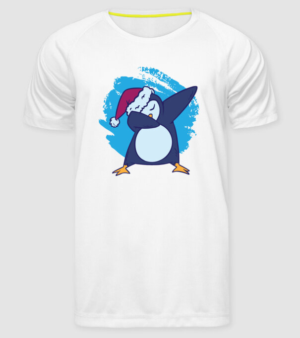 Pinguin DAB model alb pe tricou