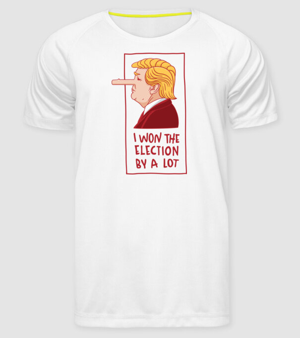 Pinocchio Trump model alb pe tricou