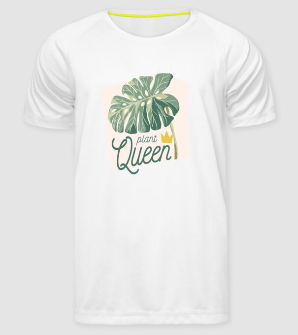 Plant Queen model alb pe tricou