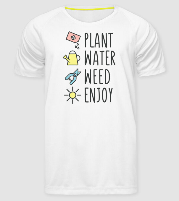 Plant Water Weed Enjoy model alb pe tricou