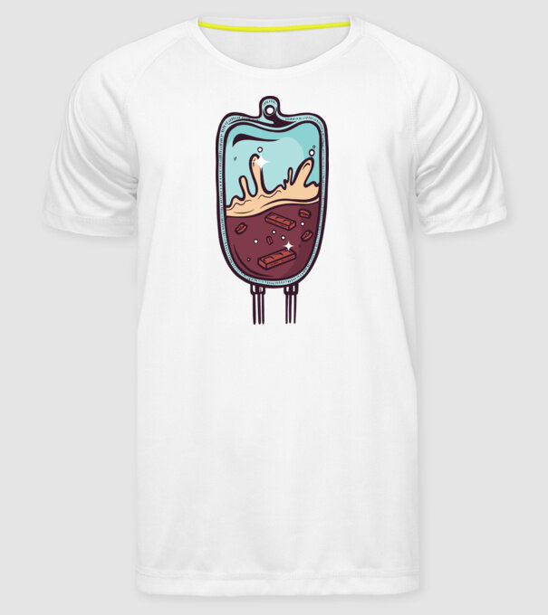 Porter Infuzie model alb pe tricou