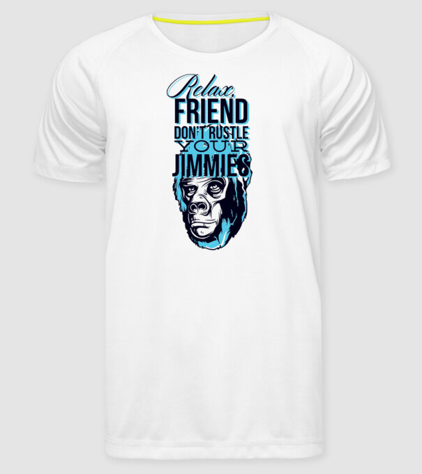 Relax Friend model alb pe tricou