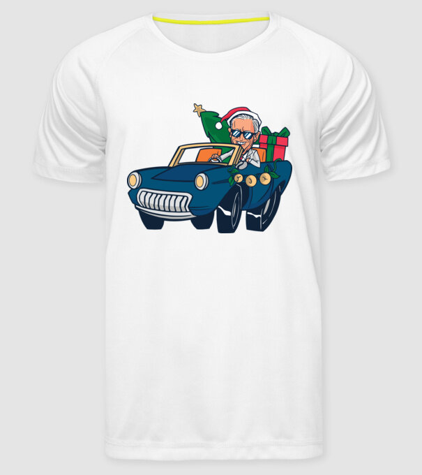 Ridin with Biden Crăciun model alb pe tricou