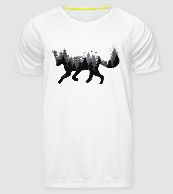 Vulpe pădure Natură model alb pe tricou