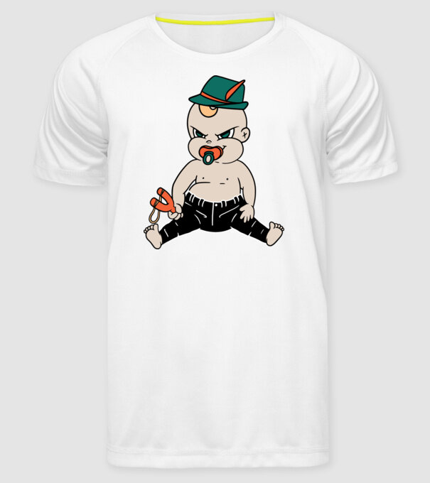 Bebe neastâmpărat model alb pe tricou