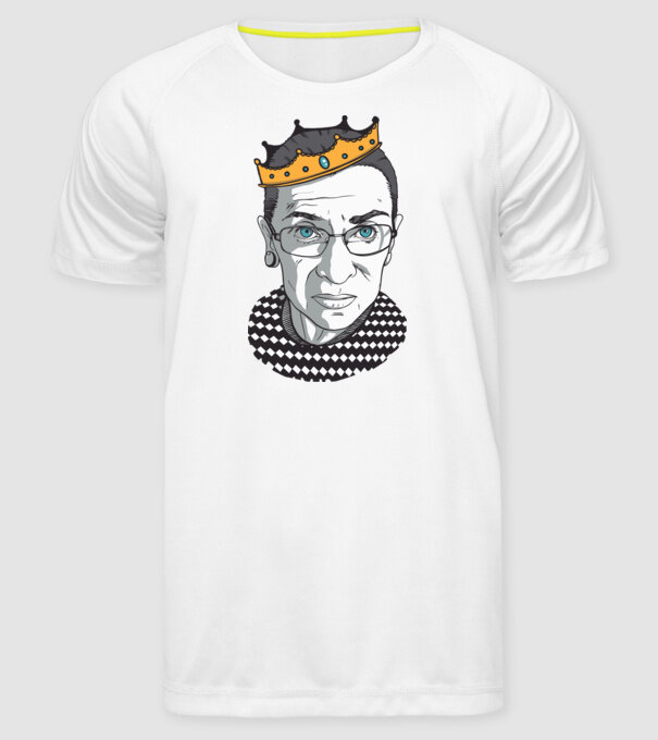 Ruth Bader Ginsburg model alb pe tricou