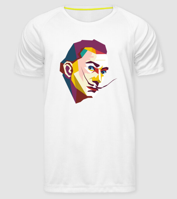 Salvador Dali abstract model alb pe tricou