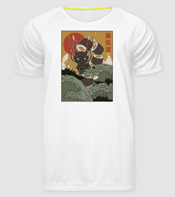 Dragon Sushi model alb pe tricou