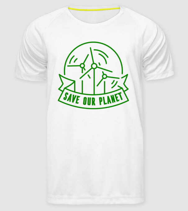 Save Our Planet - Ziua Pământului model alb pe tricou