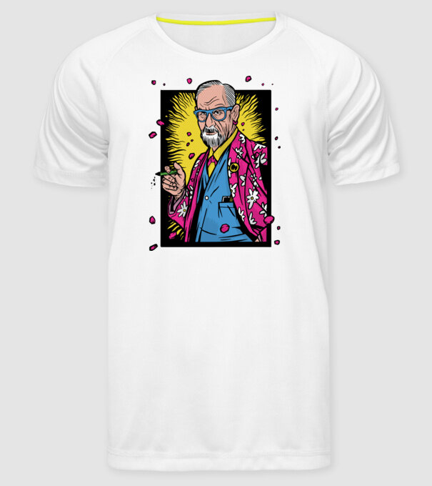 Sigmund Freud Filozof model alb pe tricou
