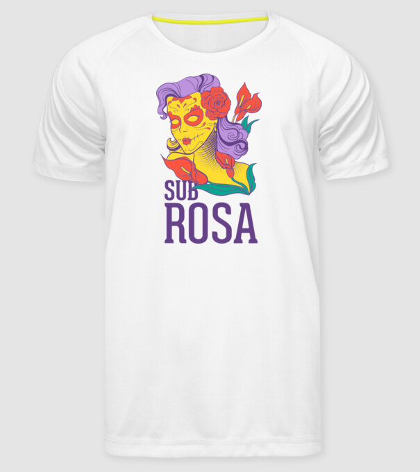 Sub Rosa model alb pe tricou
