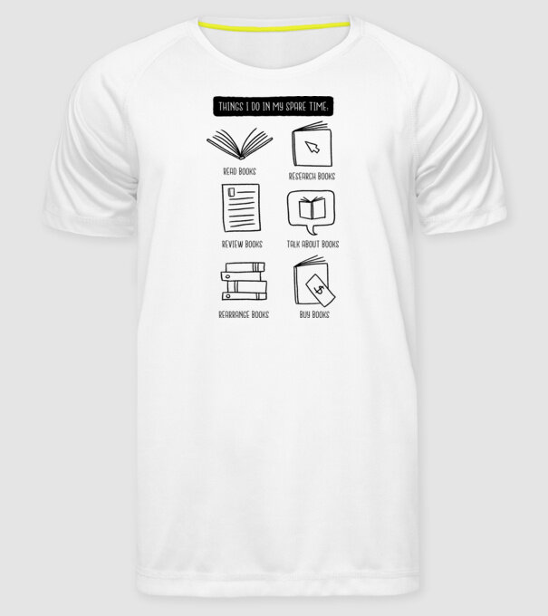 Program de timp liber - Citit model alb pe tricou