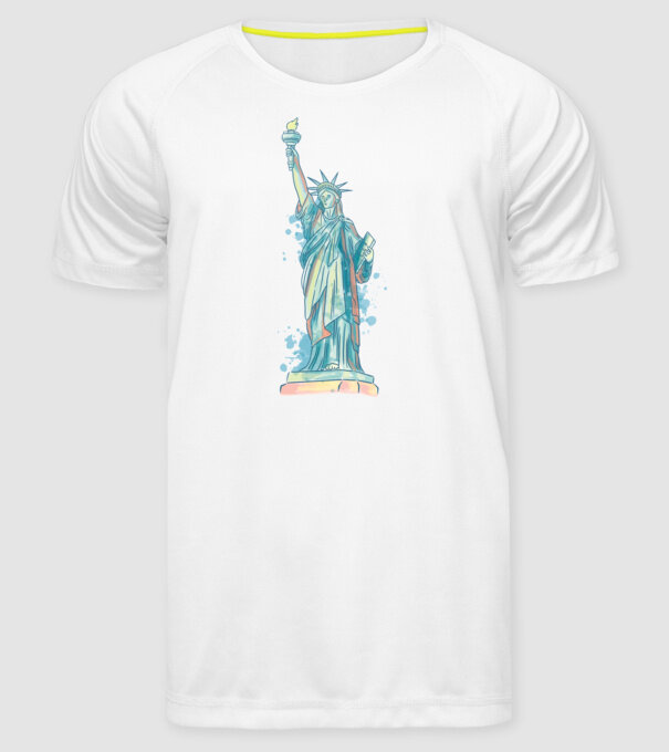 Statuia Libertății model alb pe tricou