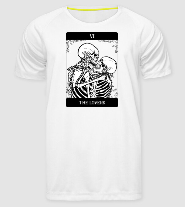 Schelete îndrăgostite model alb pe tricou