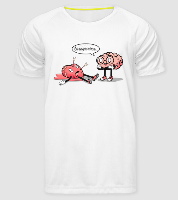 Inimă frântă - Terapie creier vs inimă model alb pe tricou