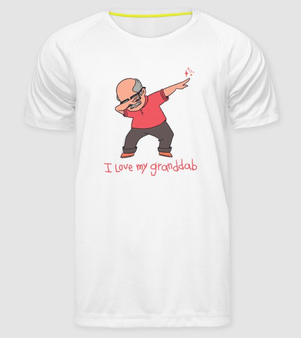 Îl iubesc pe bunicul meu model alb pe tricou