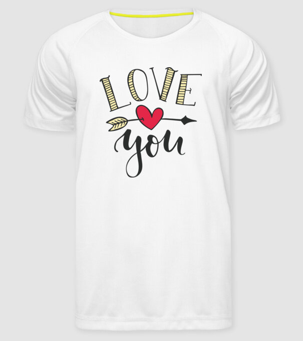 'Te iubesc tricou pentru Valentine''s Day' model alb pe tricou