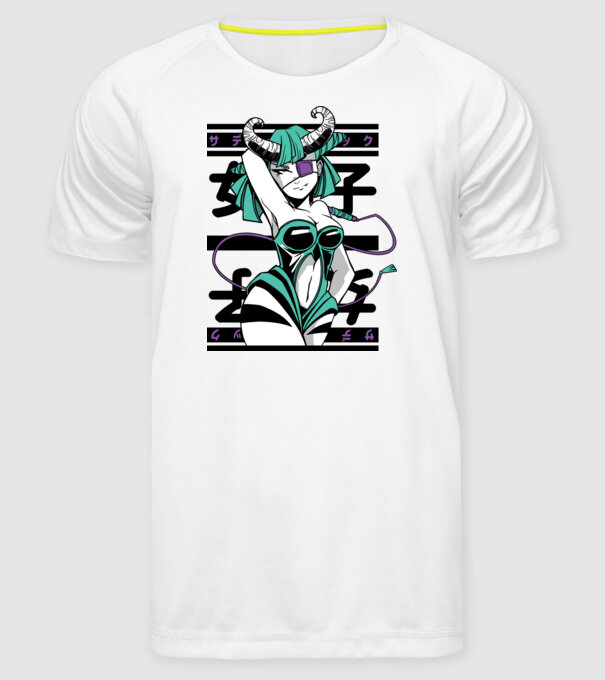 Fată sexy Anime model alb pe tricou