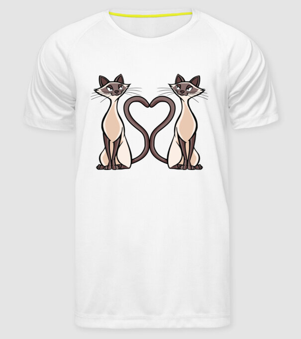 Pisicuțe Siameze model alb pe tricou