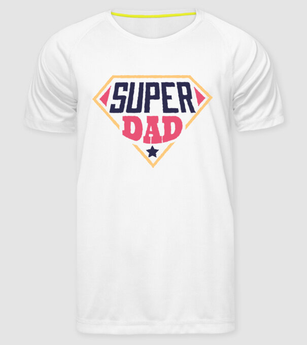 Super Tata model alb pe tricou