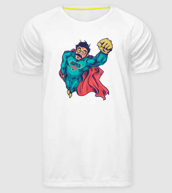 Super Tata model alb pe tricou