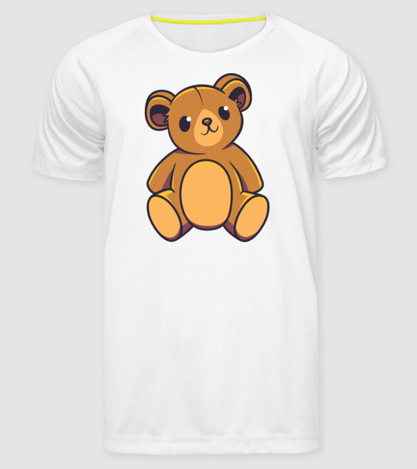 Ursuleț Teddy model alb pe tricou