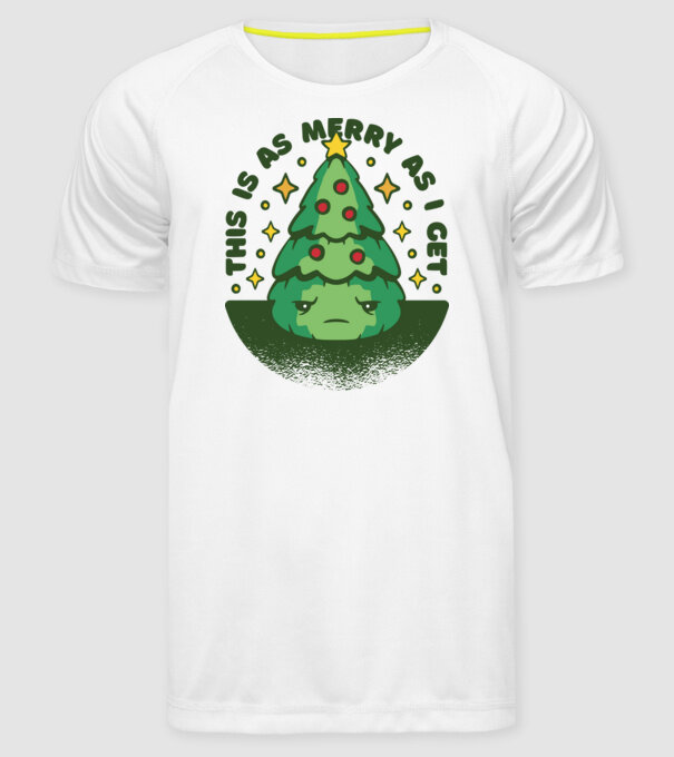 This is as merry as i get tricou Crăciun model alb pe tricou
