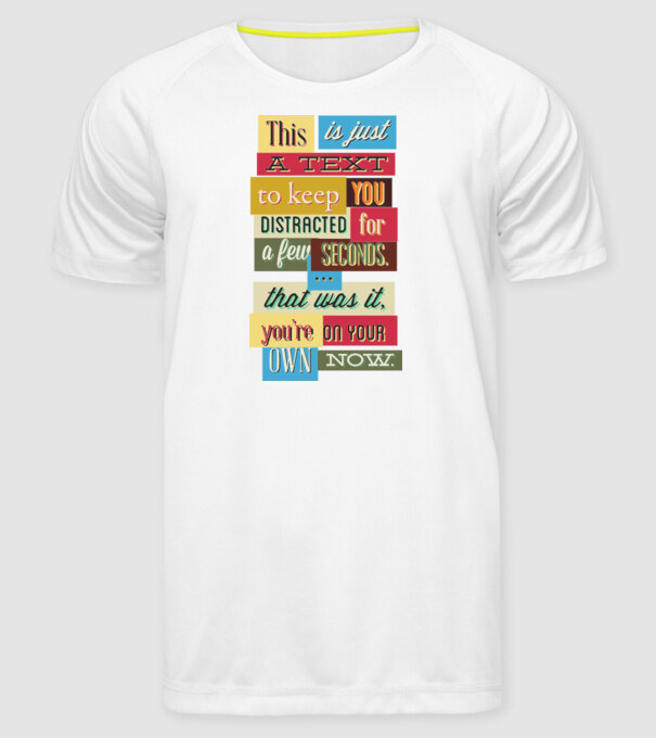 This is just a text to keep you distracted model alb pe tricou