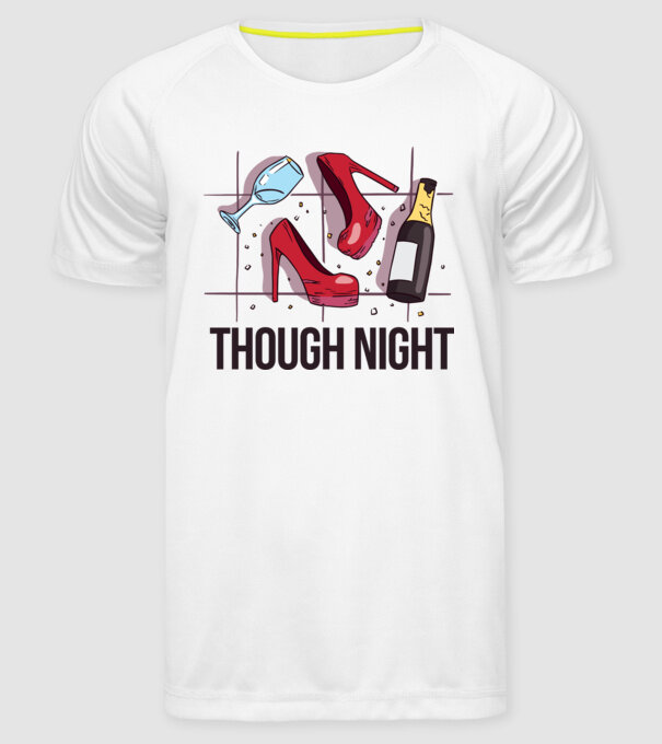 Though Night - seară grea model alb pe tricou
