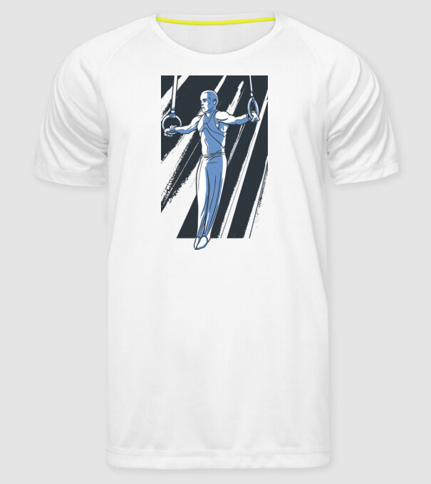 Inel de gimnastică tricou Gimnastică model alb pe tricou