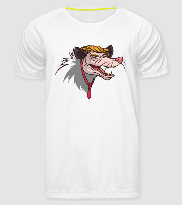 Trump Opossum model alb pe tricou