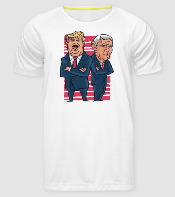 Trump Pence USA model alb pe tricou