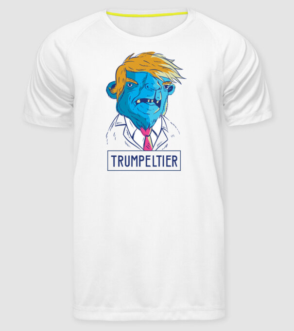Trumpeltier monstru Trump model alb pe tricou