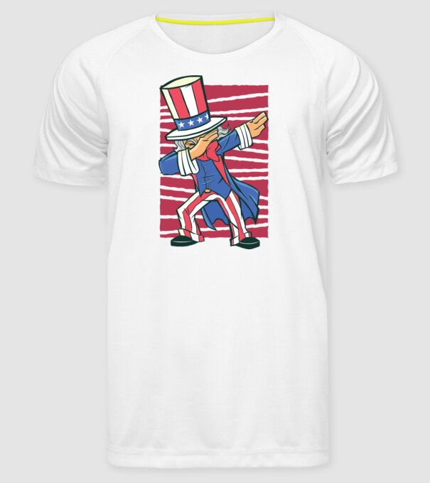 Uncle Sam DAB model alb pe tricou